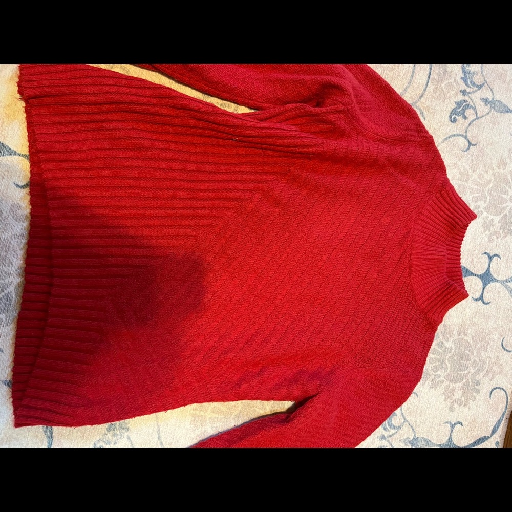 Red mock neck sweater-large-Vince camuto